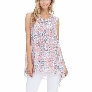 Fever Double Layered Multi Colored Sleeveless Top